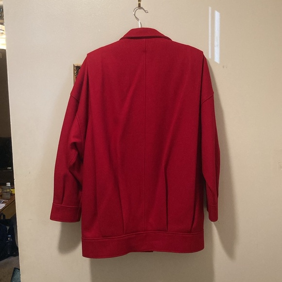 J Gallery Vintage Wool Blend Red Peacoat - Picture 4 of 13